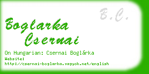 boglarka csernai business card